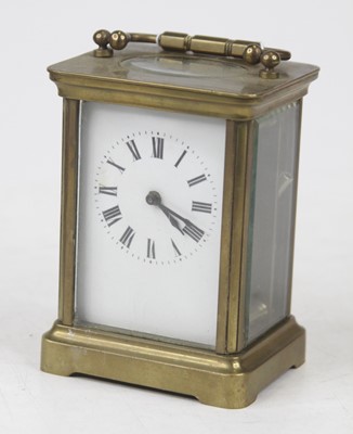 Lot 504 - An early 20th century lacquered brass cased...