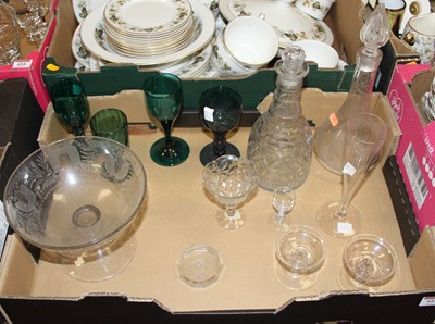 Lot 651 - A collection of antique glassware to include...