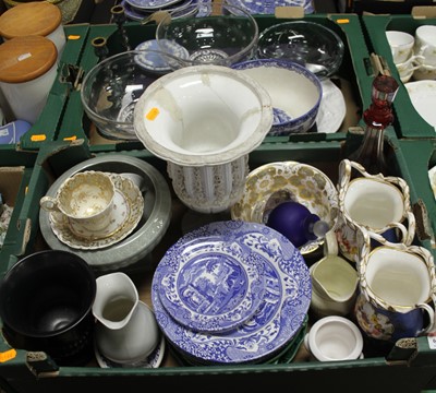 Lot 656 - Three boxes of ceramics and glassware to...