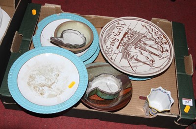 Lot 663 - A box of ceramics to include tin-glazed...