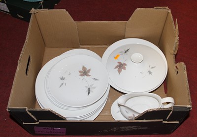 Lot 664 - A box of Royal Doulton Tumbling Leaves pattern...