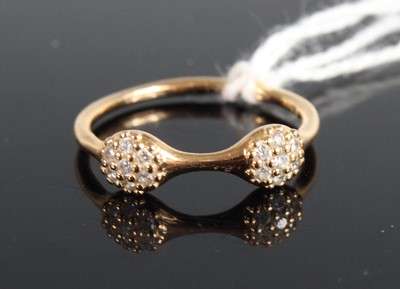 Lot 445 - A Pandora 18ct rose gold and diamond set love...