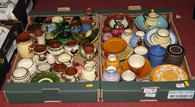Lot 678 - Two boxes of pottery to include Devon...