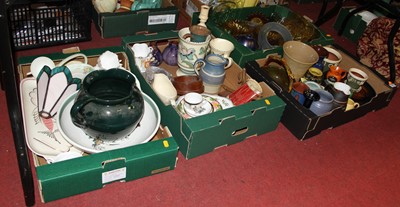 Lot 683 - Four boxes of ceramics and glassware to...