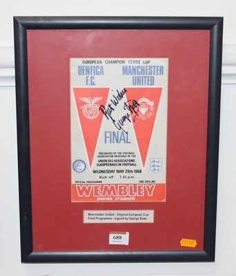 Lot 688 - A European Cup Final programme; Wed May 29th...