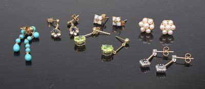 Lot 488 - A collection of principally 9ct gold ear studs,...