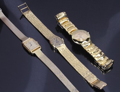 Lot 492 - A lady's Caravelle fashion watch; together...