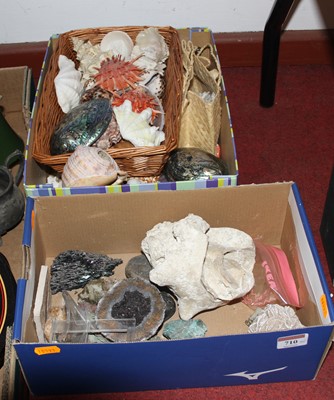 Lot 710 - A collection of minerals, fossils and...