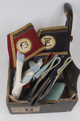 Lot 584 - A collection of Masonic regalia, to include...