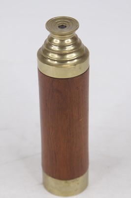 Lot 586 - A reproduction brass three-draw telescope,...