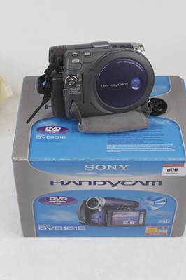 Lot 600 - A Sony DCR-DVD 101E digital video camera,...