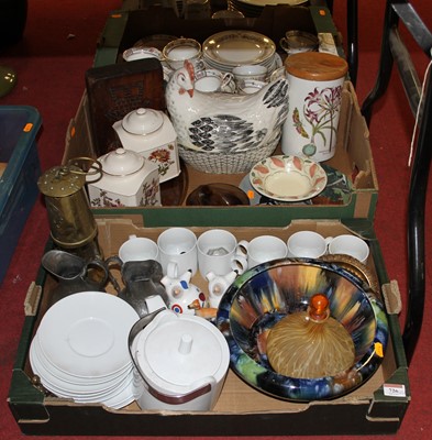 Lot 726 - Two boxes of glassware, ceramics and other...