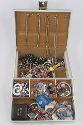 Lot 330 - A jewellery box and contents, to include a...