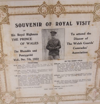 Lot 556 - A silk handkerchief Souvenir of the Royal...