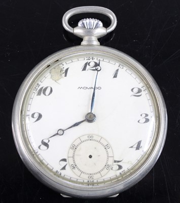 Lot 27 - A WW II Movado Air Ministry nickel cased open...