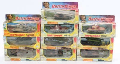 Lot 1424 - Matchbox Lesney Battle Kings boxed model group...