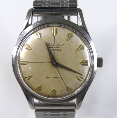 Lot 2670 - A vintage gent's Beuch-Girod Bienne steel...