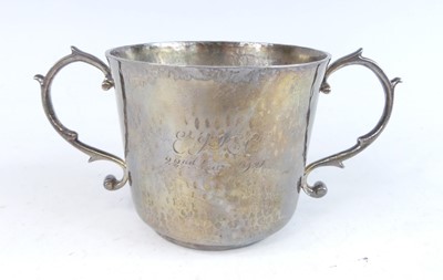 Lot 569 - A 1920s Britannia Standard silver twin handled...