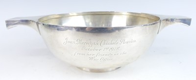 Lot 574 - A circa 1900 oversize Scottish silver twin...