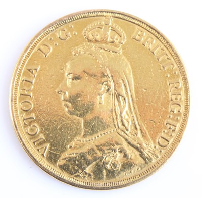 Lot 2048 - Great Britain, 1887 gold two pound coin,...