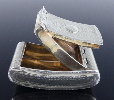 Lot 2073 - A George III silver double snuff-box, of...