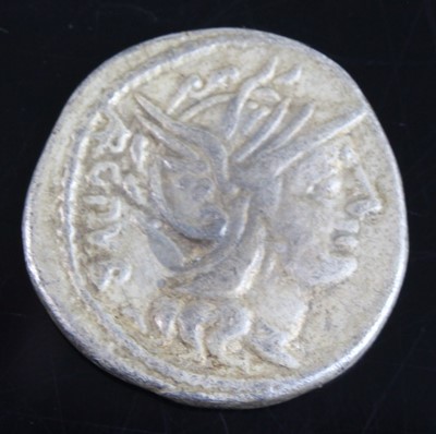 Lot 2094 - Roman Empire, L. Sentius, Denarius, c. 101,...