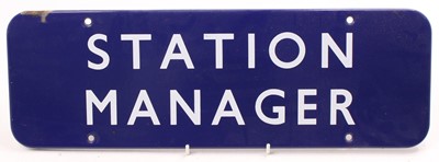 Lot 6 - A British Rail Eastern Region flanged enamel...