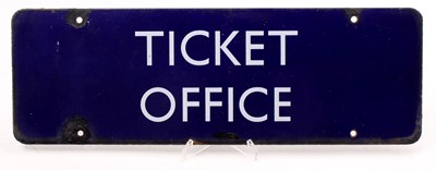 Lot 8 - A BR Eastern Region original blue enamel sign "...