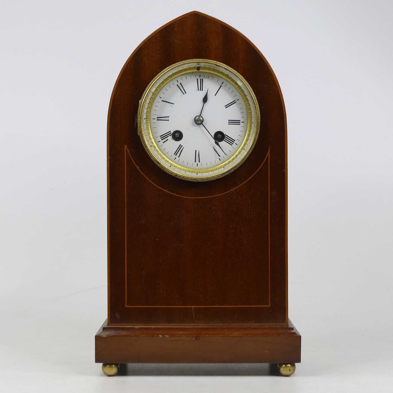 Lot 41 - An Edwardian mahogany and pearwood strung...
