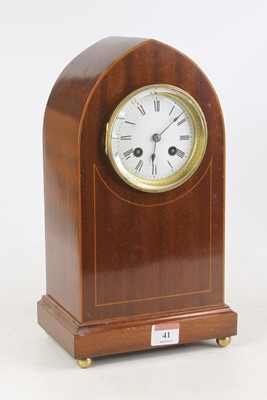 Lot 41 - An Edwardian mahogany and pearwood strung...