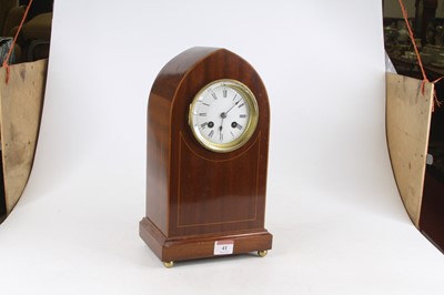 Lot 41 - An Edwardian mahogany and pearwood strung...
