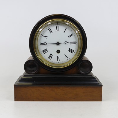 Lot 45 - A Victorian walnut and ebonised cased drum...