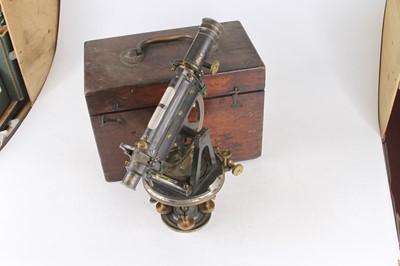 Lot 29 - A 19th century patinated brass theodolite by...