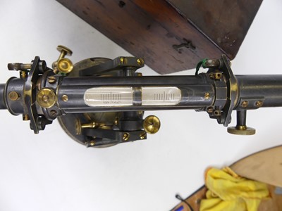 Lot 29 - A 19th century patinated brass theodolite by...