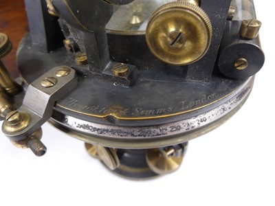 Lot 29 - A 19th century patinated brass theodolite by...