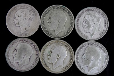 Lot 2127 - Great Britain, 1874 half crown, Victoria young...