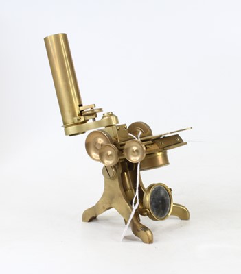 Lot 3 - A late 19th/early 20th century lacquered brass...