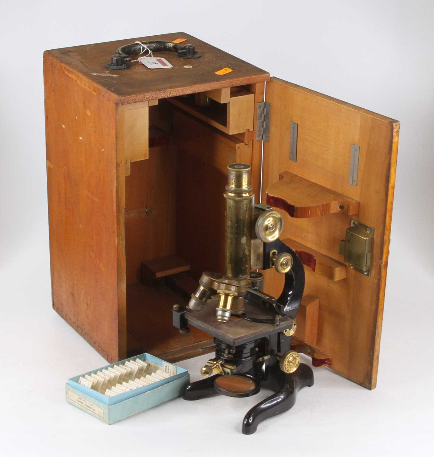 Lot 18 - An early 20th century American lacquered brass...