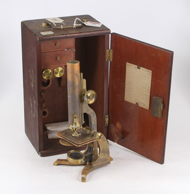 Lot 19 - An early 20th century lacquered brass...