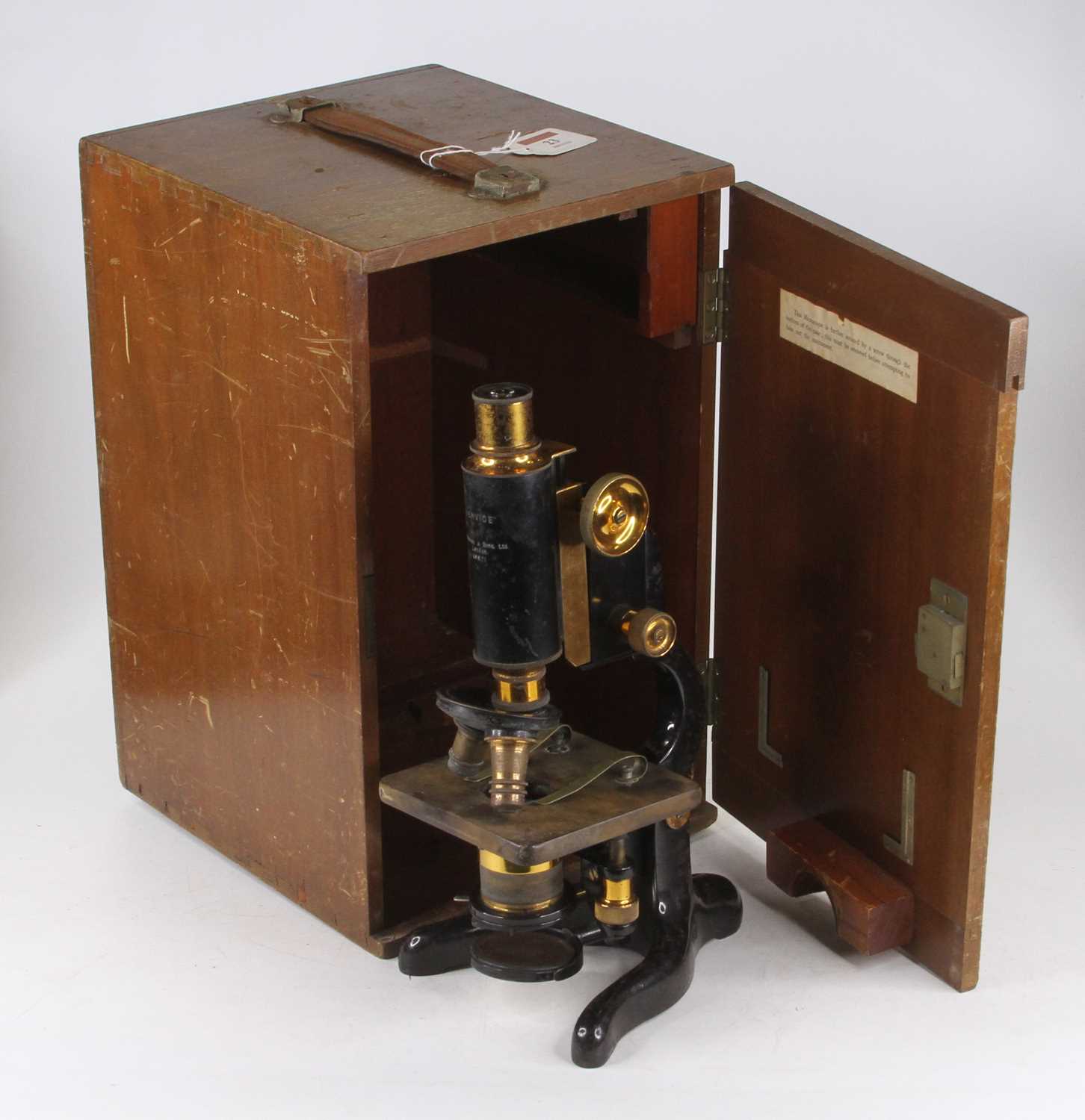 Lot 23 - A 20th century lacquered brass and iron...
