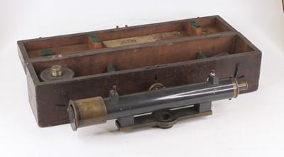 Lot 32 - A 19th century lacquered brass surveyor's...
