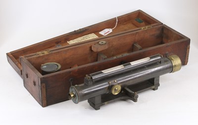 Lot 33 - A 19th century lacquered brass surveyor's...