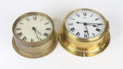 Lot 37 - A Sestrel brass cased ship's bulkhead clock...