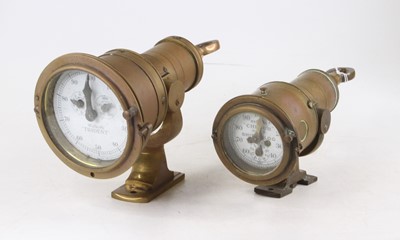 Lot 56 - An early 20th century lacquered brass cased...