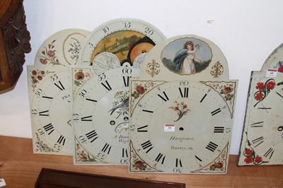 Lot 59 - A 19th century long case clock dial, of square...