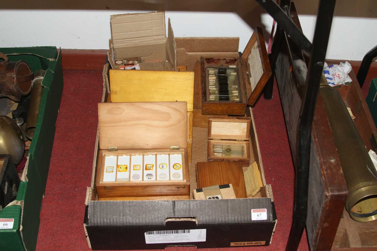 Lot 67 - A late 19th/early 20th century pine case...