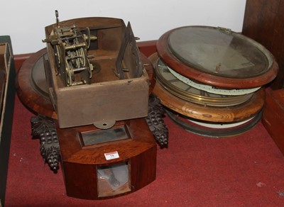 Lot 75 - A collection of assorted wall clock parts to...