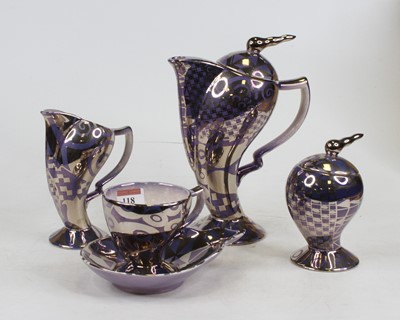 Lot 118 - A Chelsea Works Burslem Moreland Art Deco...