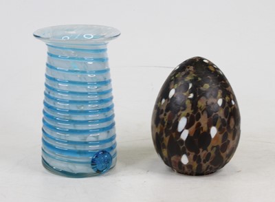 Lot 136 - A Kosta Boda speckled glass light shade of...
