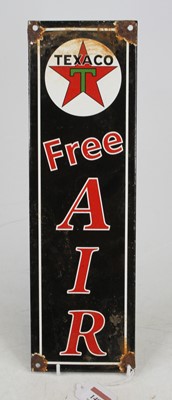 Lot 140 - A Texaco Free Air enamel advertising sign,...